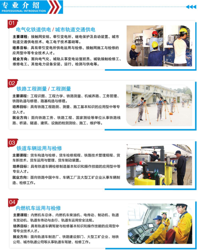 石家庄铁路学校2024年招生专业详细解读
