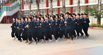 石家庄铁路技校跑操